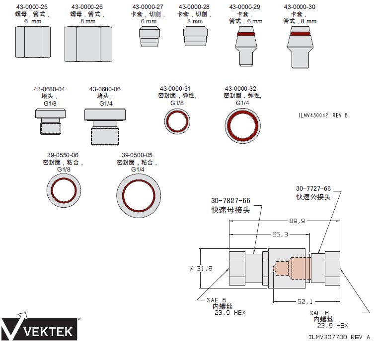 美国威克泰克 (VEKTEK) 液压管接头_快速接头